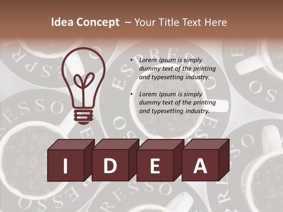 Roasted White Cup PowerPoint Template