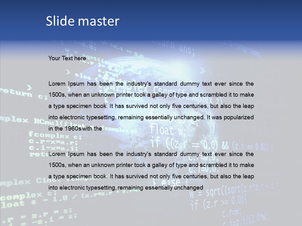 Internet Global Cosmos PowerPoint Template