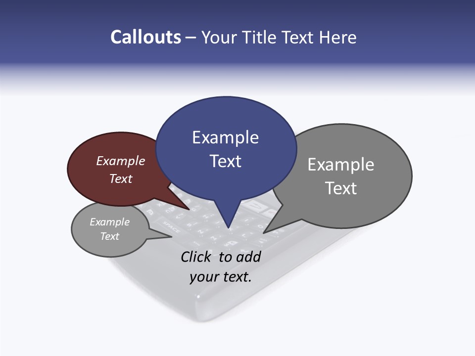 Keyboard Talk Closeup PowerPoint Template