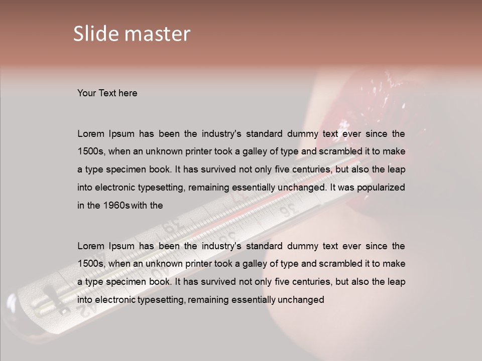 People Mouth Red PowerPoint Template