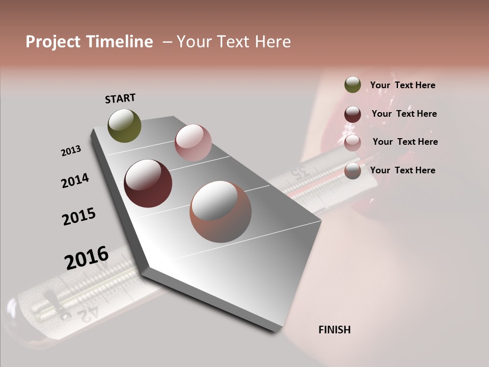 People Mouth Red PowerPoint Template