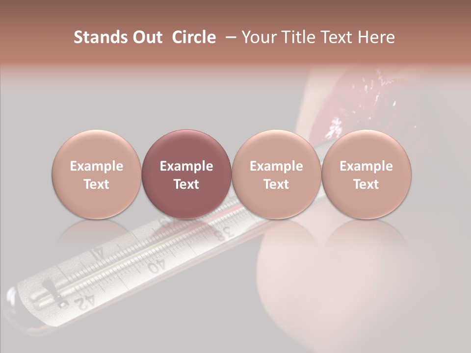 People Mouth Red PowerPoint Template