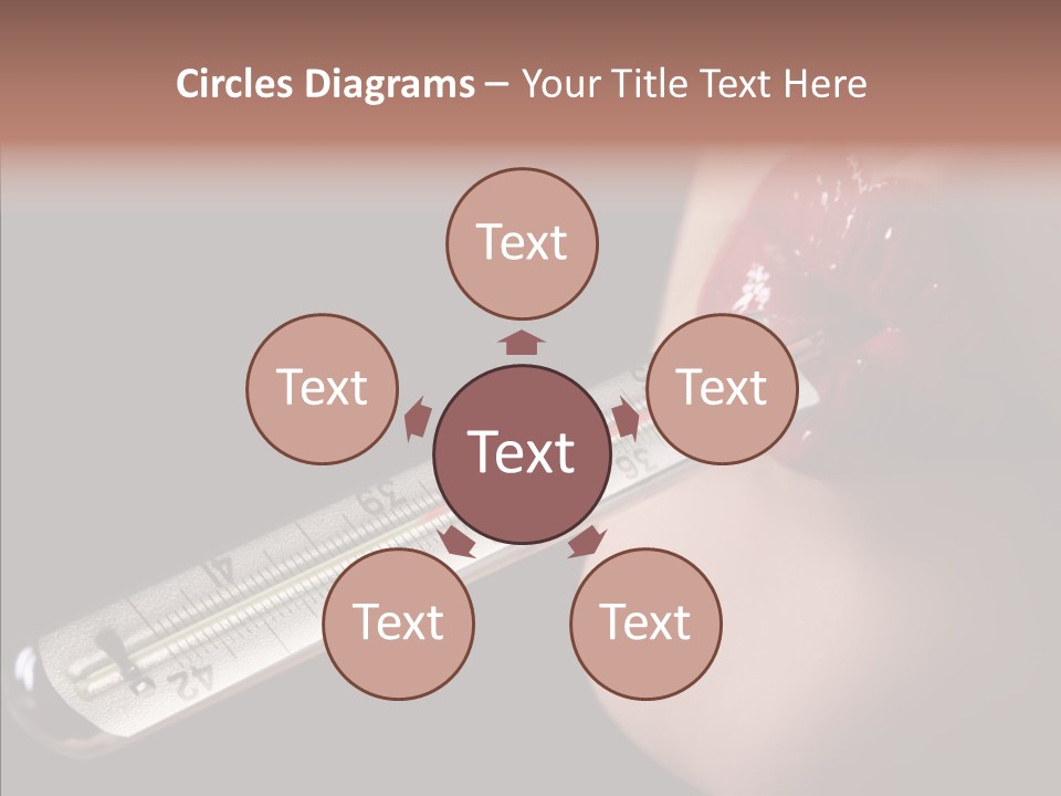 People Mouth Red PowerPoint Template