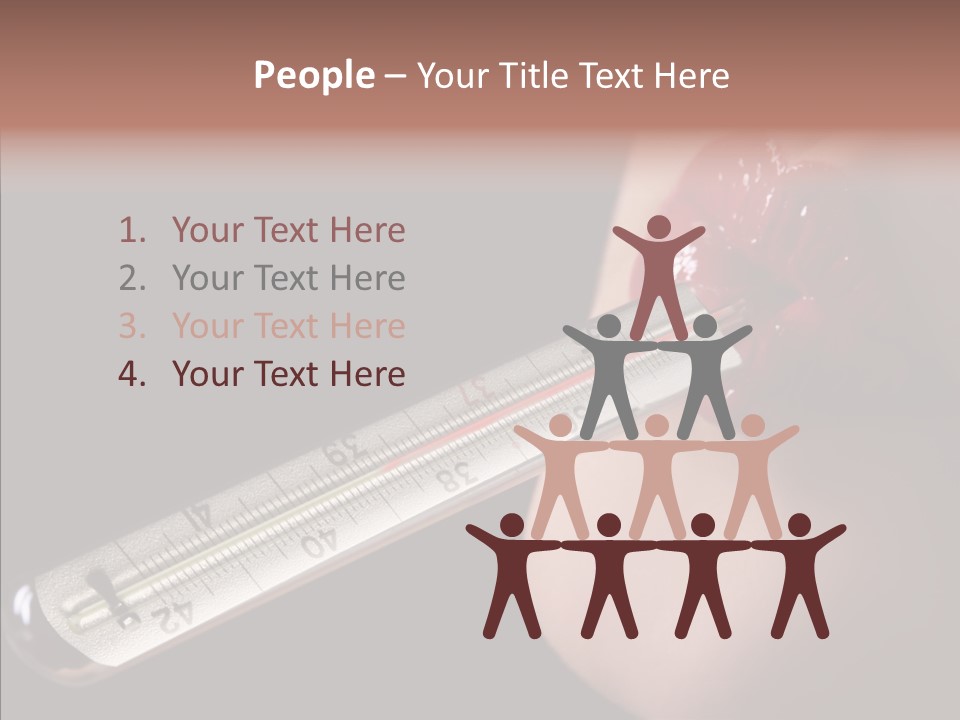 People Mouth Red PowerPoint Template