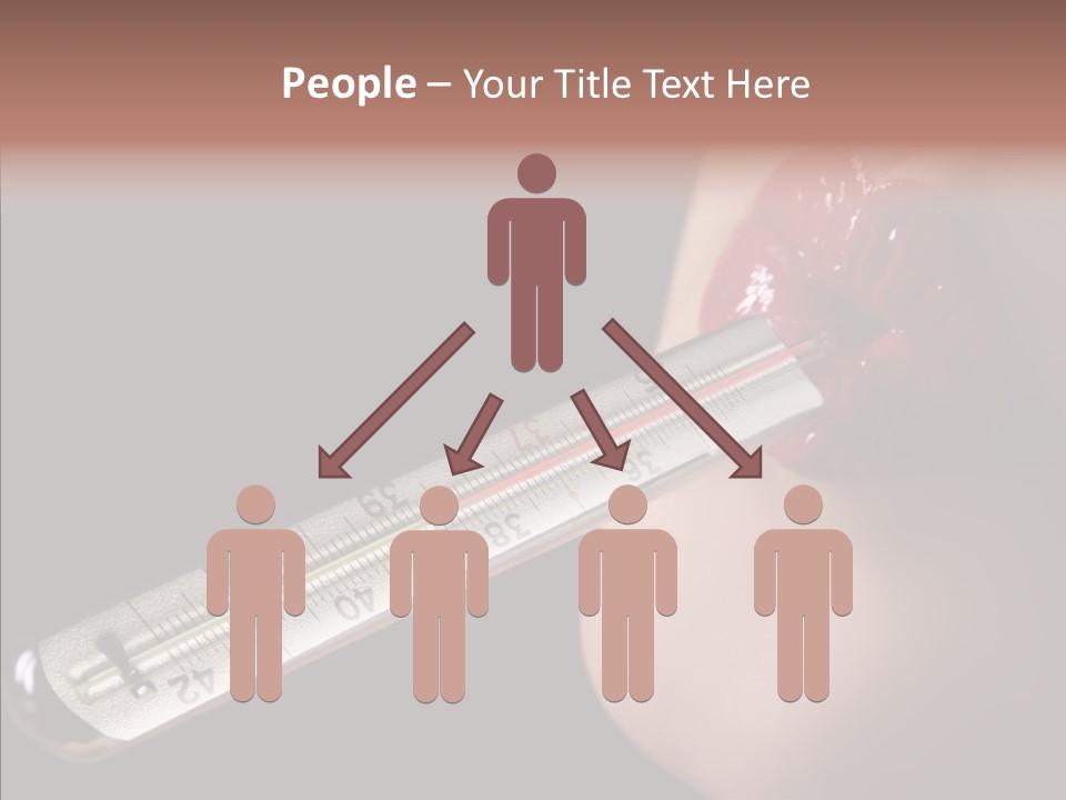 People Mouth Red PowerPoint Template
