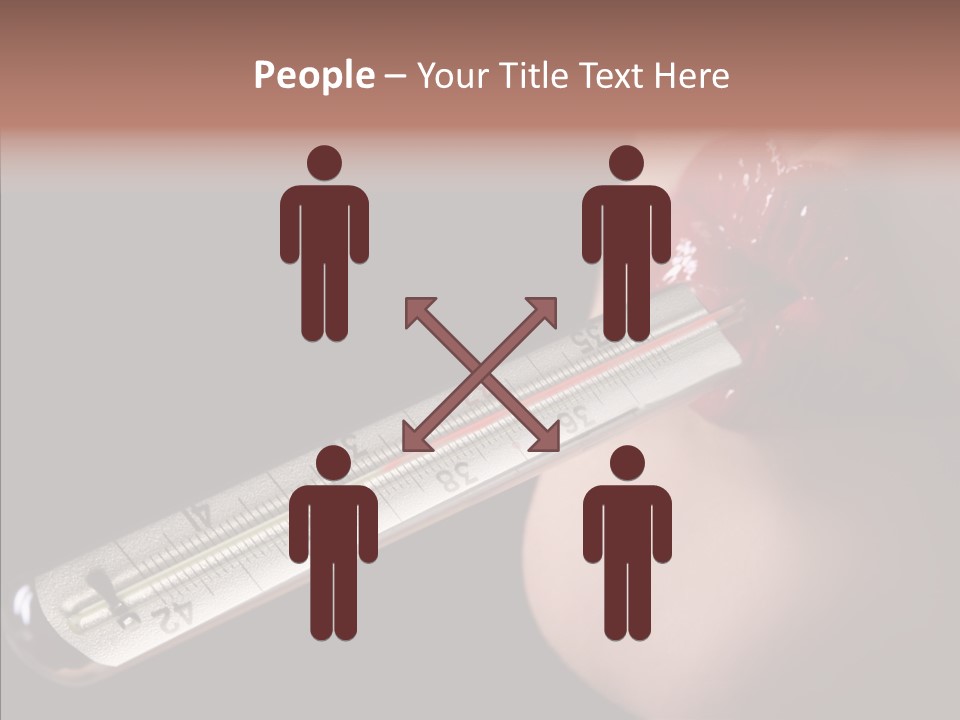 People Mouth Red PowerPoint Template