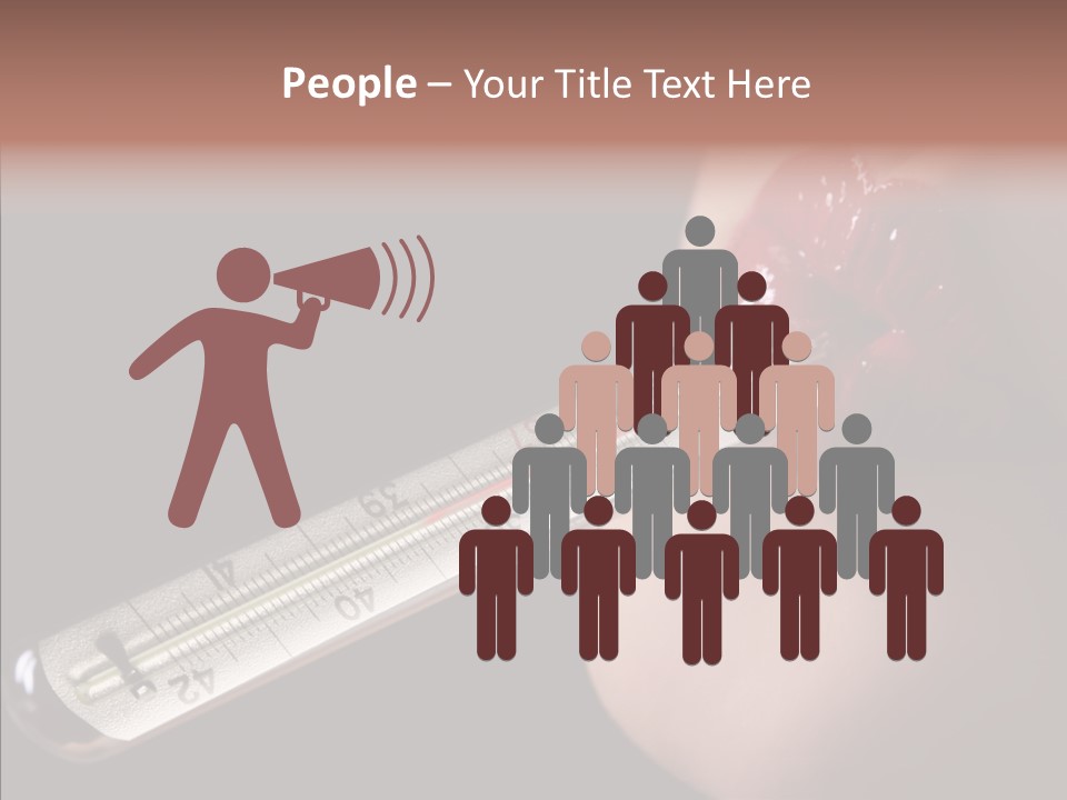 People Mouth Red PowerPoint Template