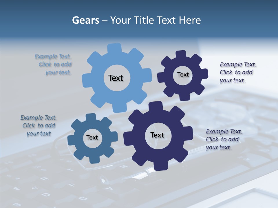 Symbol Keypad Blue PowerPoint Template