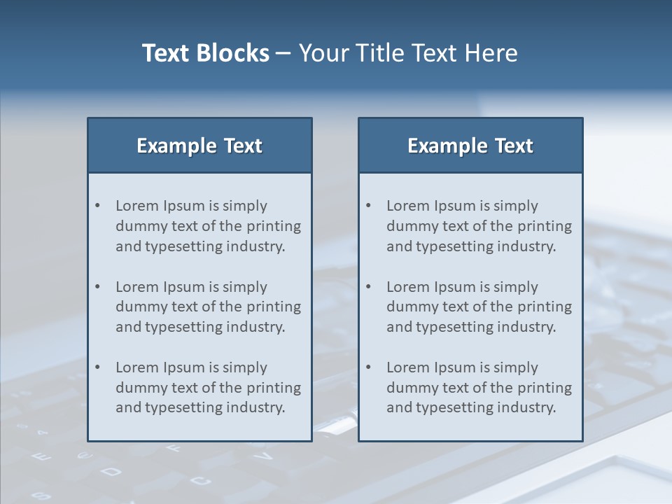 Symbol Keypad Blue PowerPoint Template