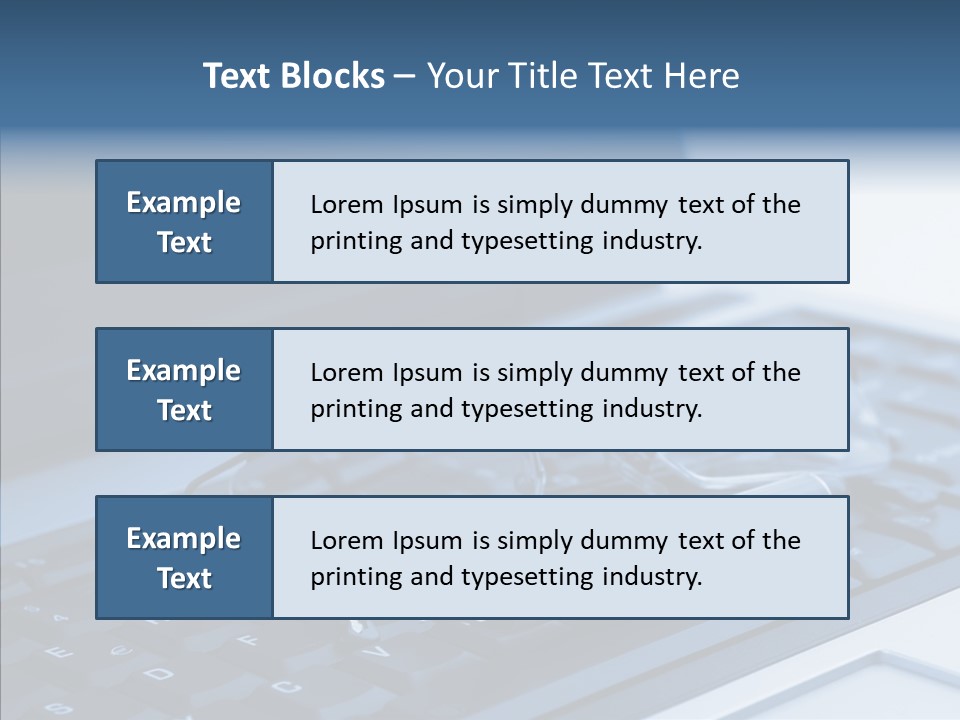 Symbol Keypad Blue PowerPoint Template