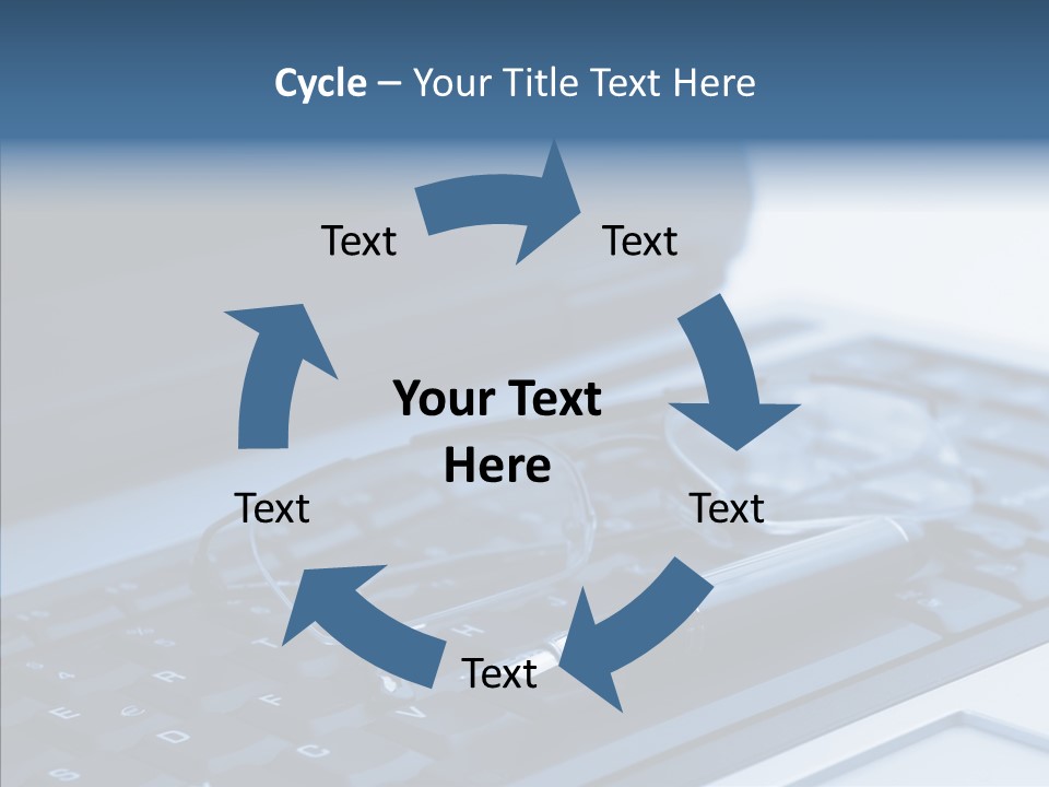 Symbol Keypad Blue PowerPoint Template