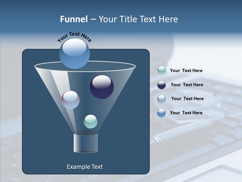 Symbol Keypad Blue PowerPoint Template