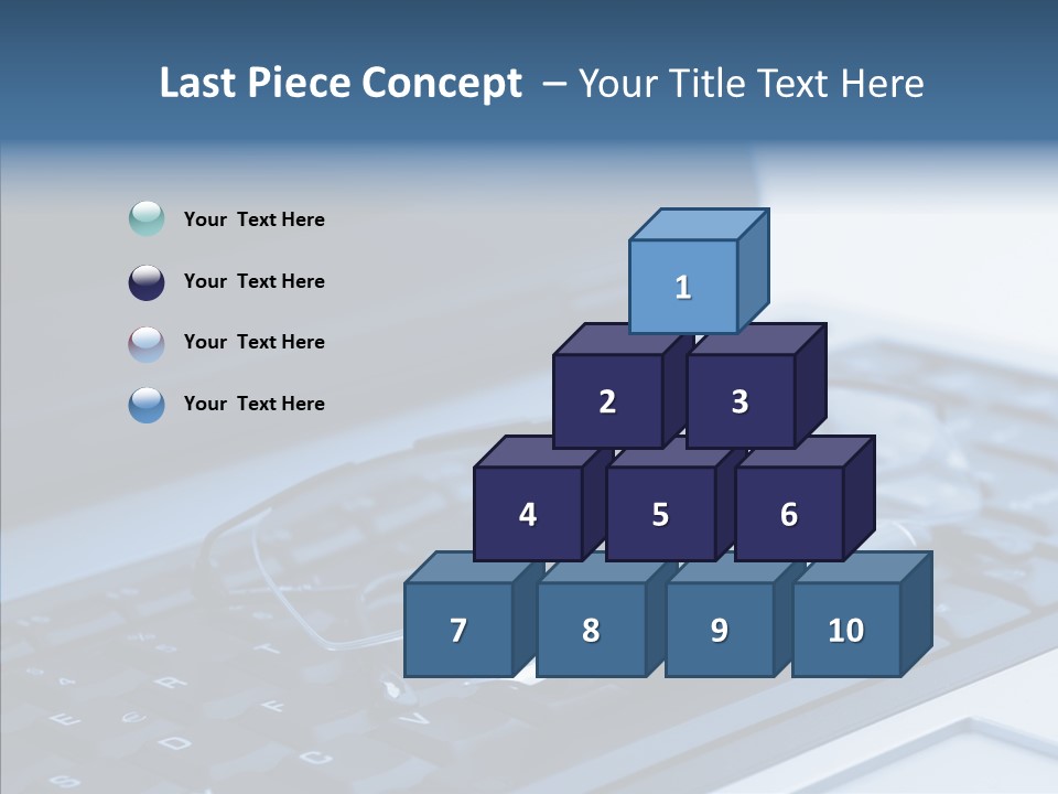 Symbol Keypad Blue PowerPoint Template