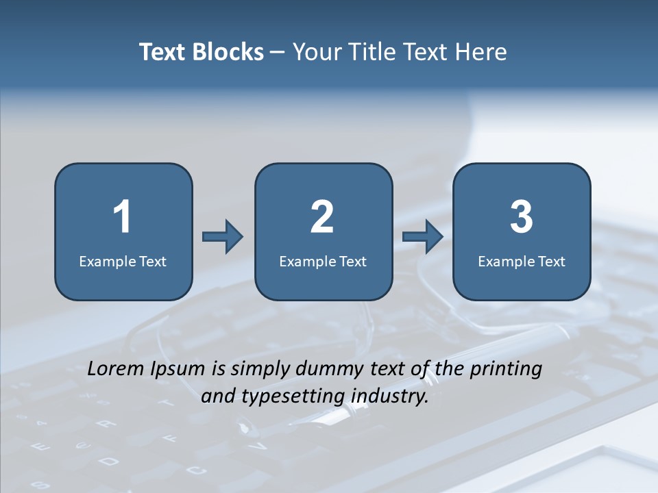 Symbol Keypad Blue PowerPoint Template