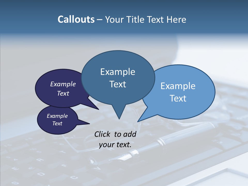 Symbol Keypad Blue PowerPoint Template