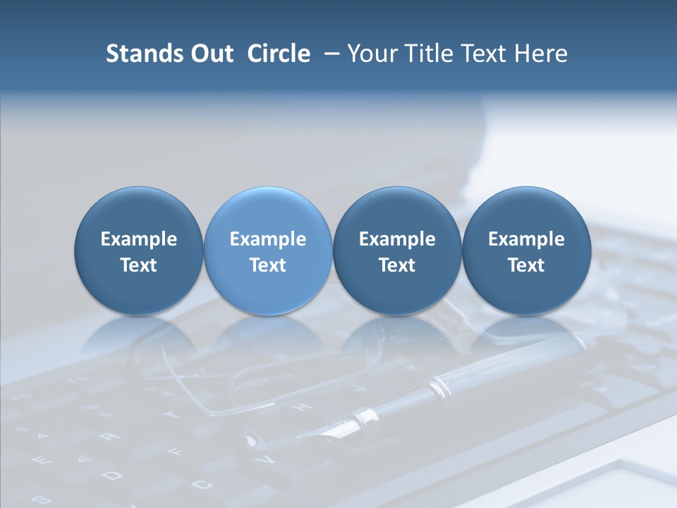 Symbol Keypad Blue PowerPoint Template