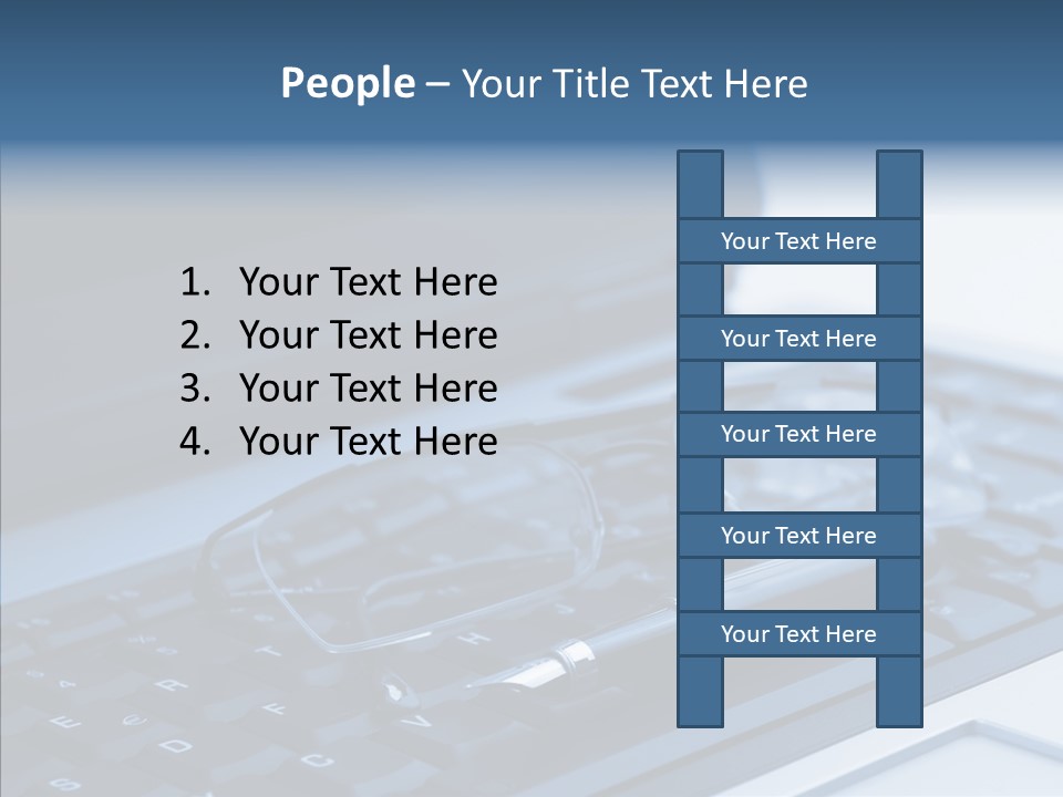 Symbol Keypad Blue PowerPoint Template