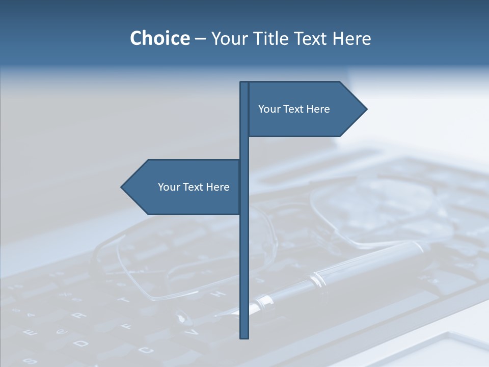 Symbol Keypad Blue PowerPoint Template