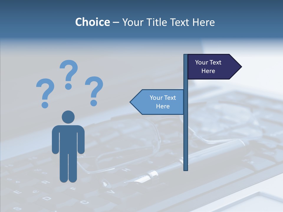 Symbol Keypad Blue PowerPoint Template