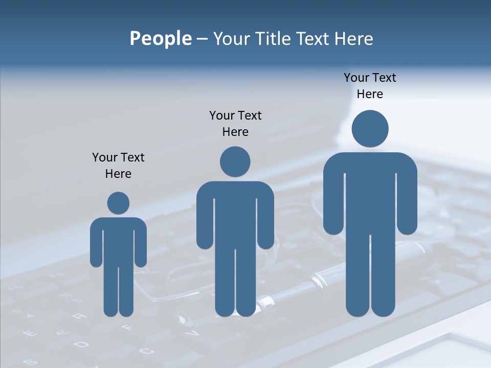 Symbol Keypad Blue PowerPoint Template