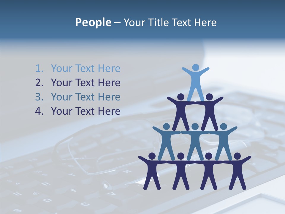 Symbol Keypad Blue PowerPoint Template
