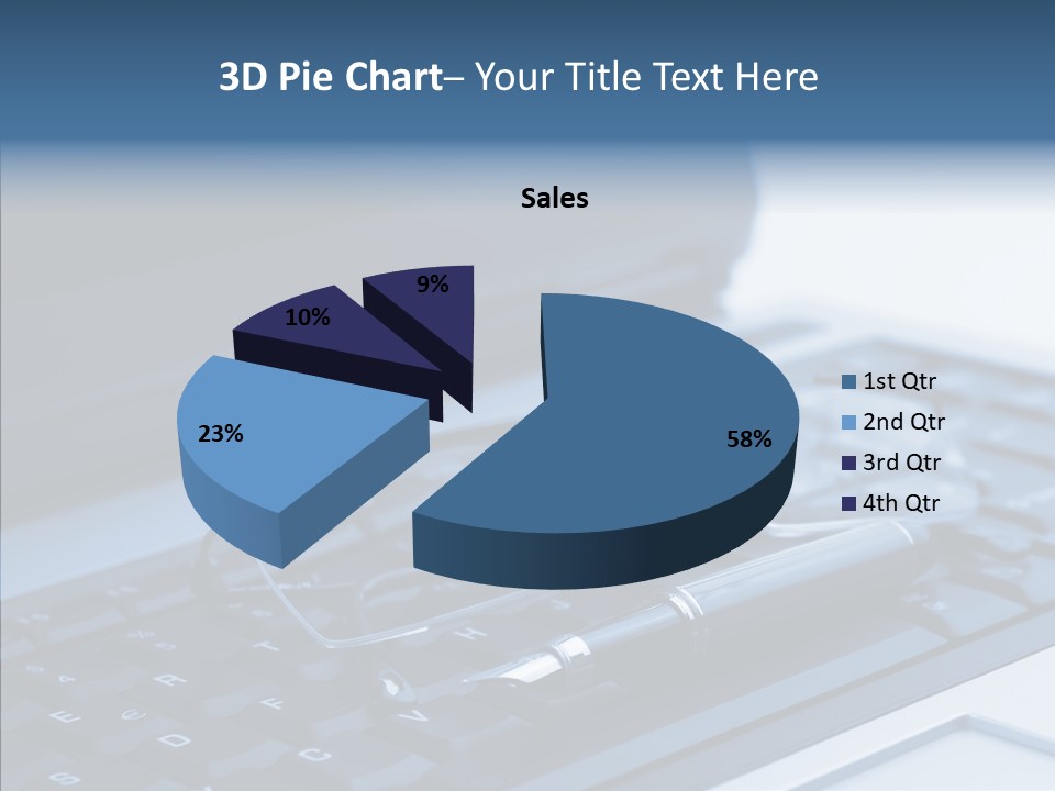 Symbol Keypad Blue PowerPoint Template