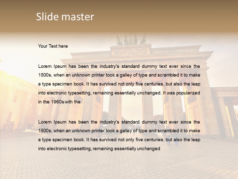 Memorial Sunset Urban PowerPoint Template