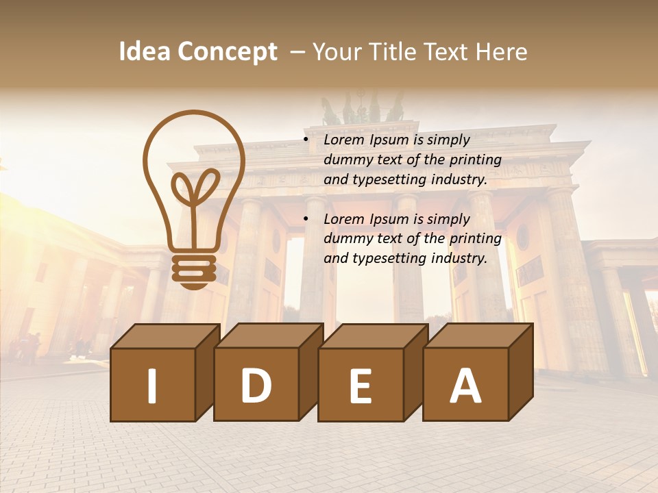 Memorial Sunset Urban PowerPoint Template