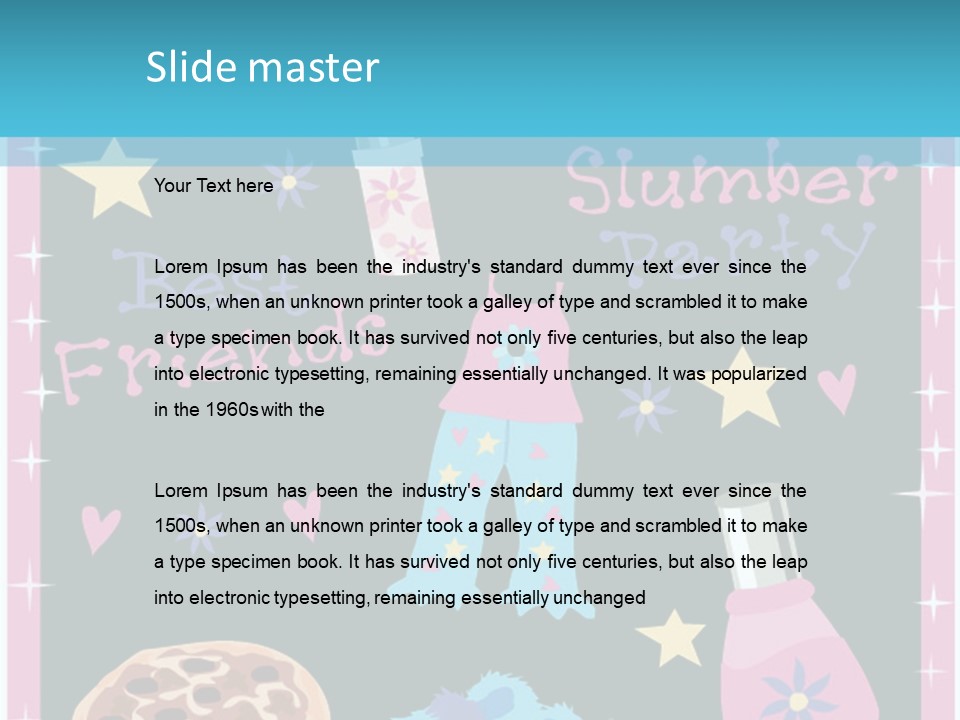 Popcorn Beauty Set PowerPoint Template