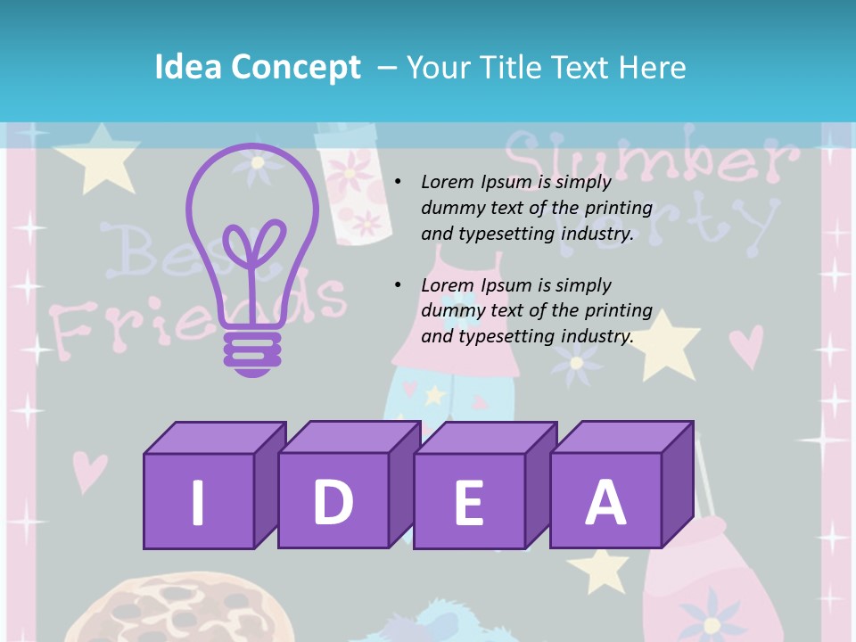 Popcorn Beauty Set PowerPoint Template