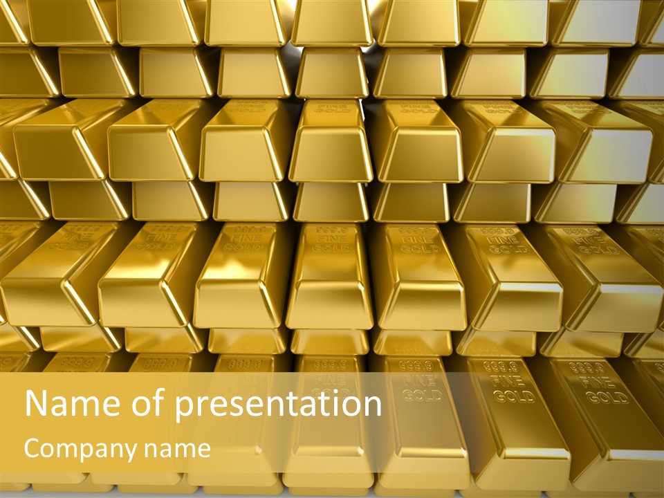 Perfection Golden Treasure PowerPoint Template