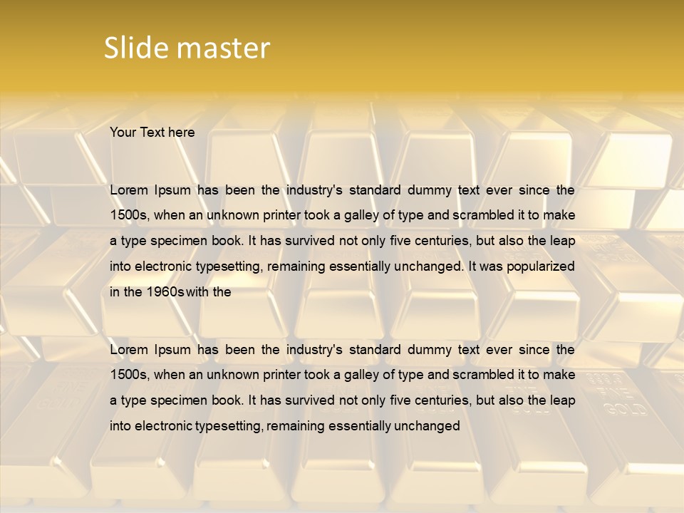 Perfection Golden Treasure PowerPoint Template