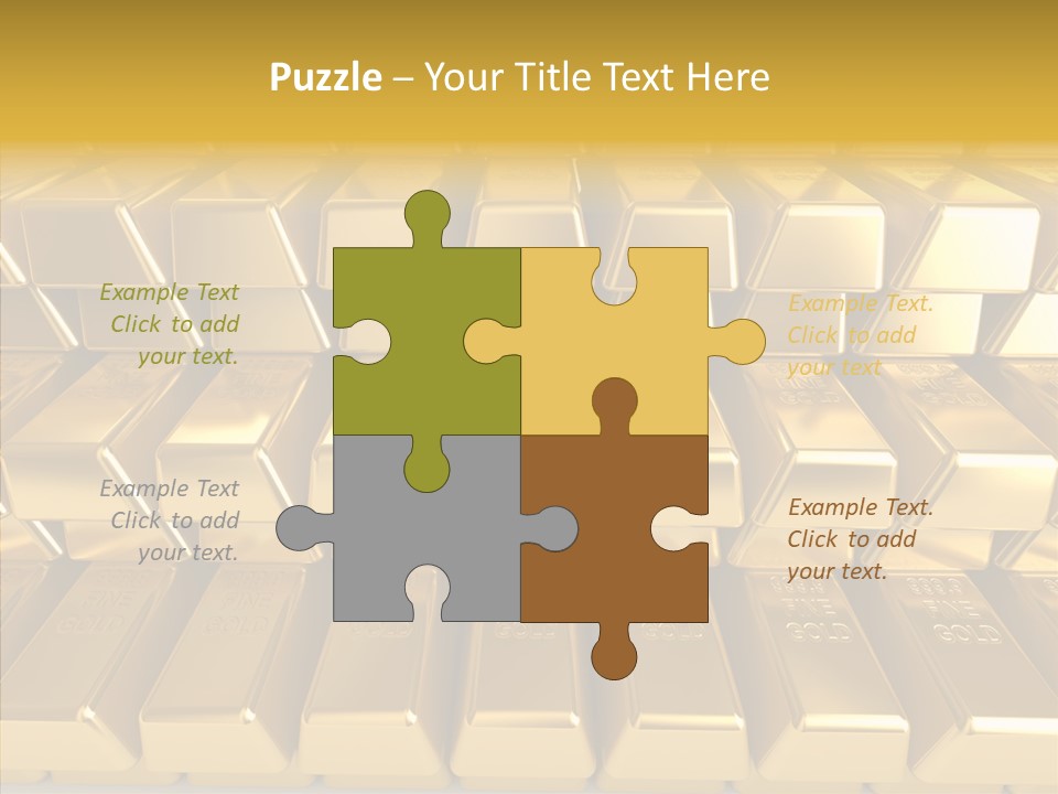 Perfection Golden Treasure PowerPoint Template