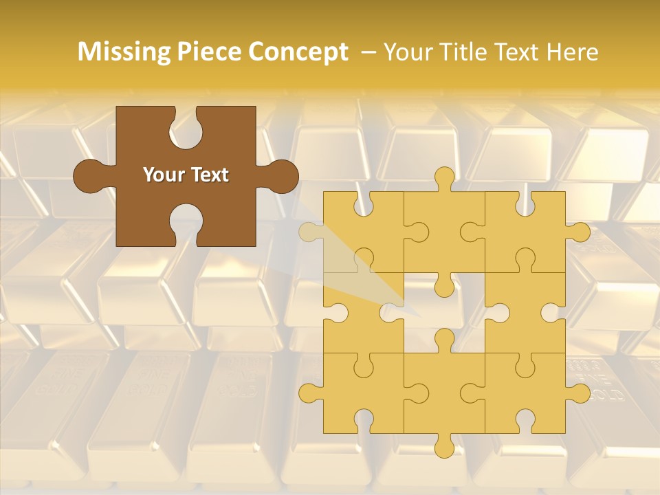 Perfection Golden Treasure PowerPoint Template