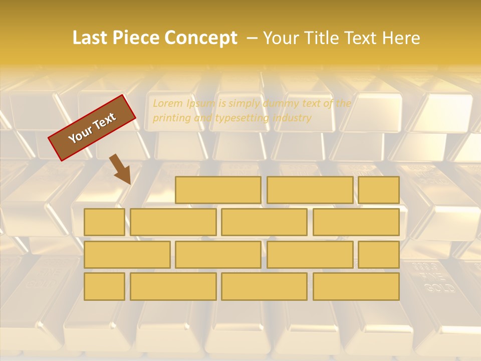 Perfection Golden Treasure PowerPoint Template