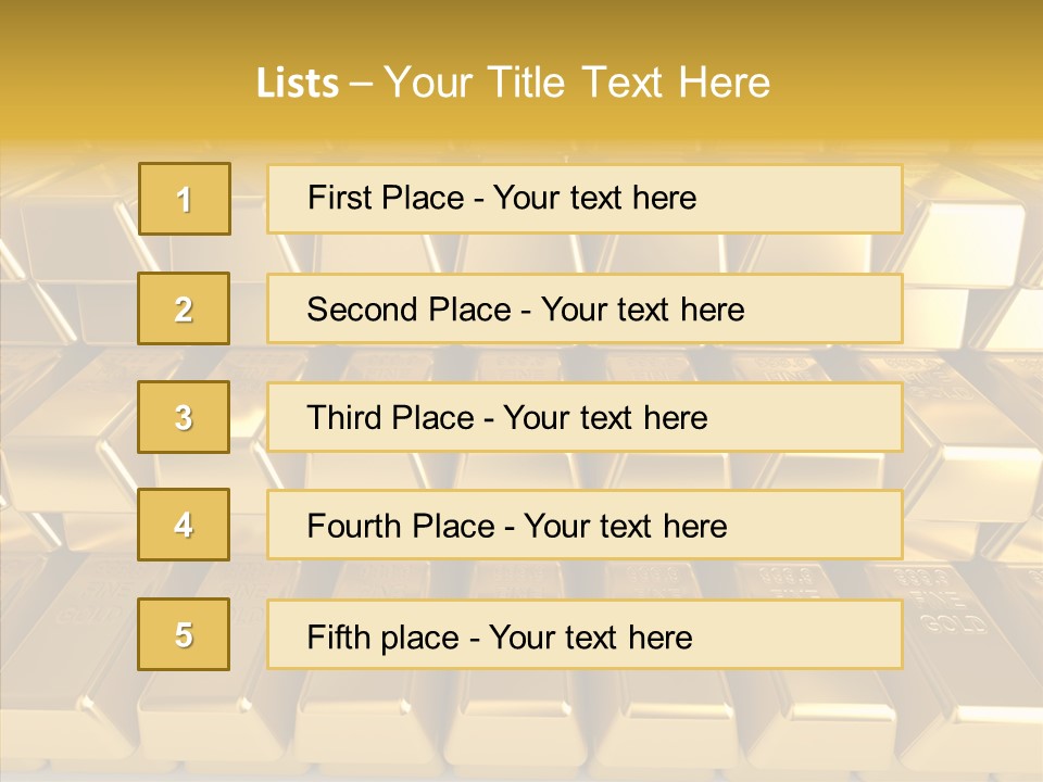 Perfection Golden Treasure PowerPoint Template