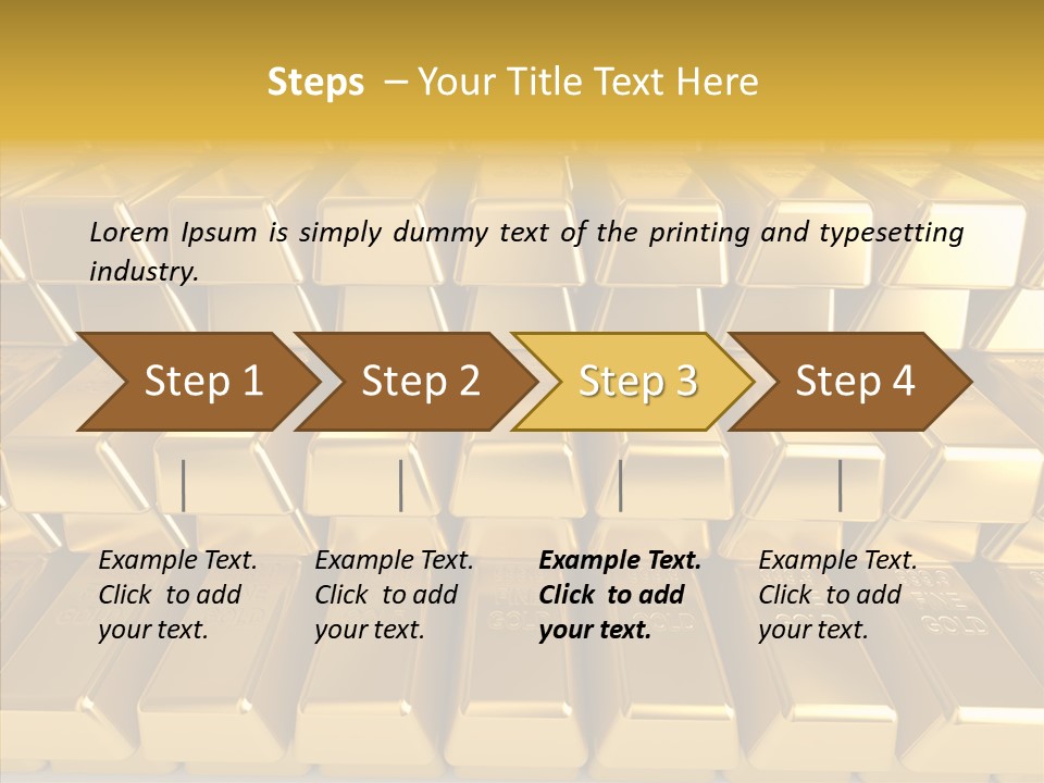 Perfection Golden Treasure PowerPoint Template