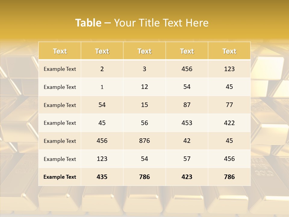 Perfection Golden Treasure PowerPoint Template