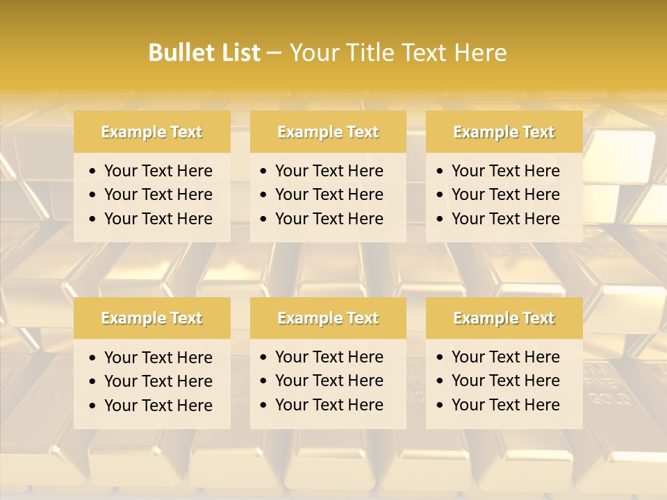 Perfection Golden Treasure PowerPoint Template