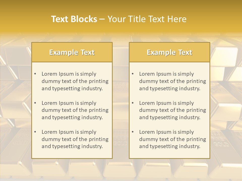 Perfection Golden Treasure PowerPoint Template