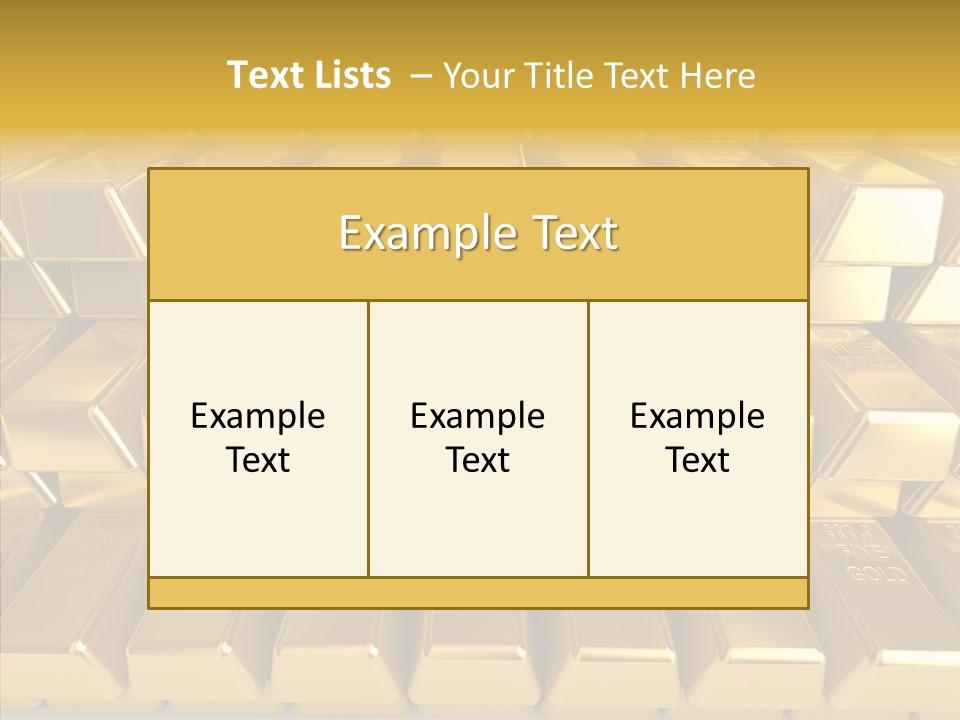 Perfection Golden Treasure PowerPoint Template