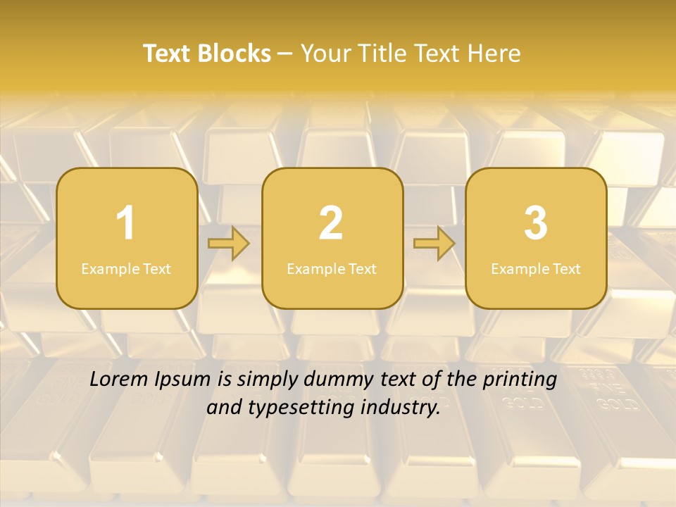 Perfection Golden Treasure PowerPoint Template