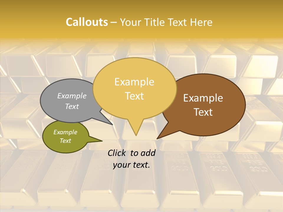 Perfection Golden Treasure PowerPoint Template