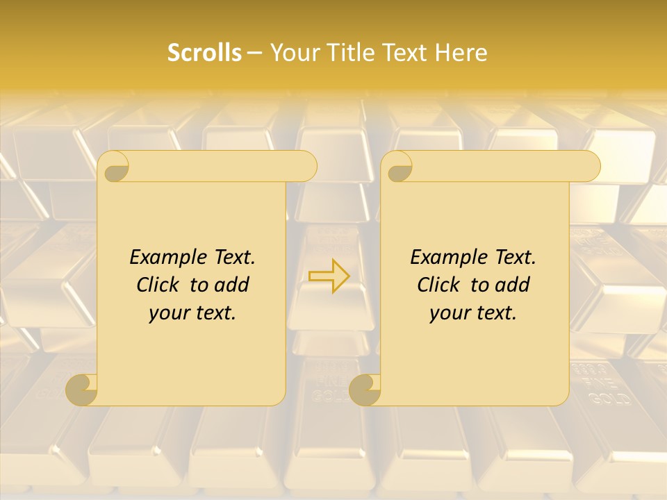 Perfection Golden Treasure PowerPoint Template