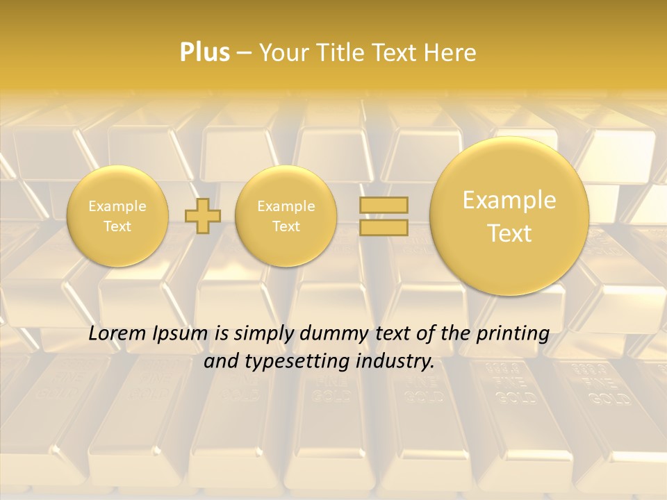 Perfection Golden Treasure PowerPoint Template