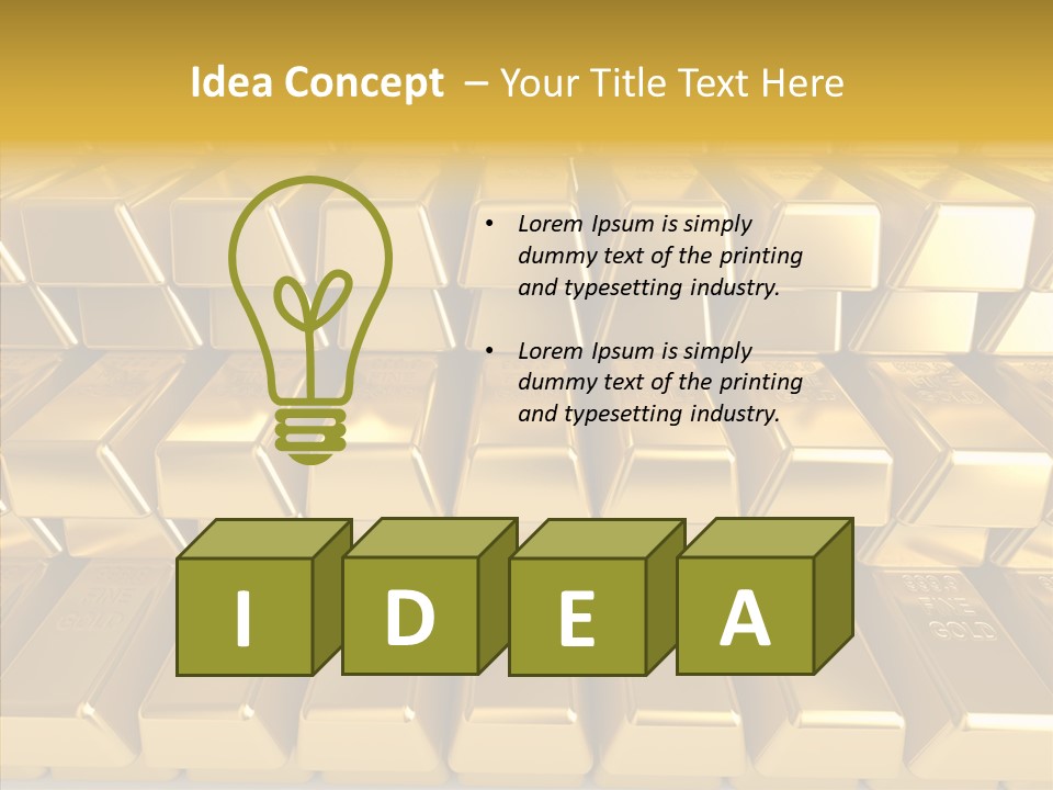 Perfection Golden Treasure PowerPoint Template