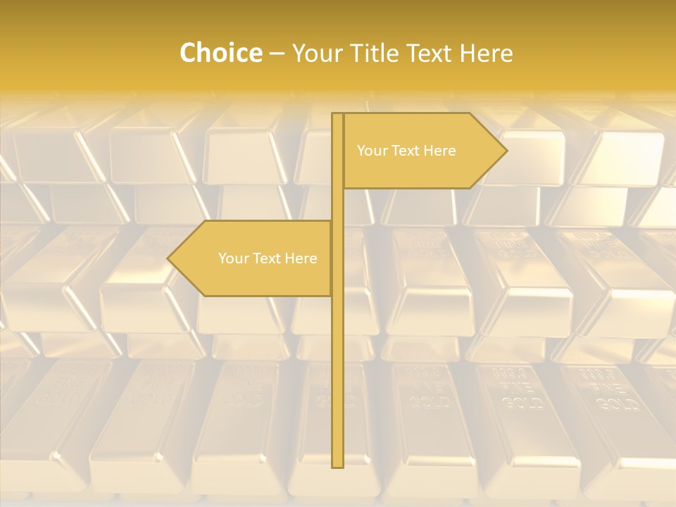 Perfection Golden Treasure PowerPoint Template