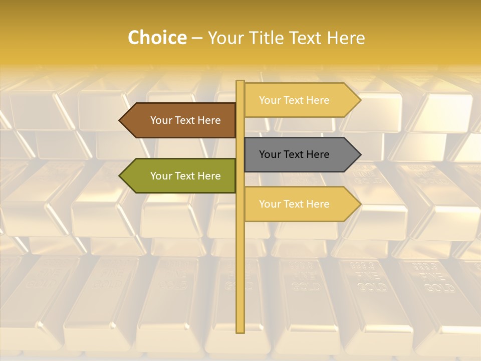 Perfection Golden Treasure PowerPoint Template