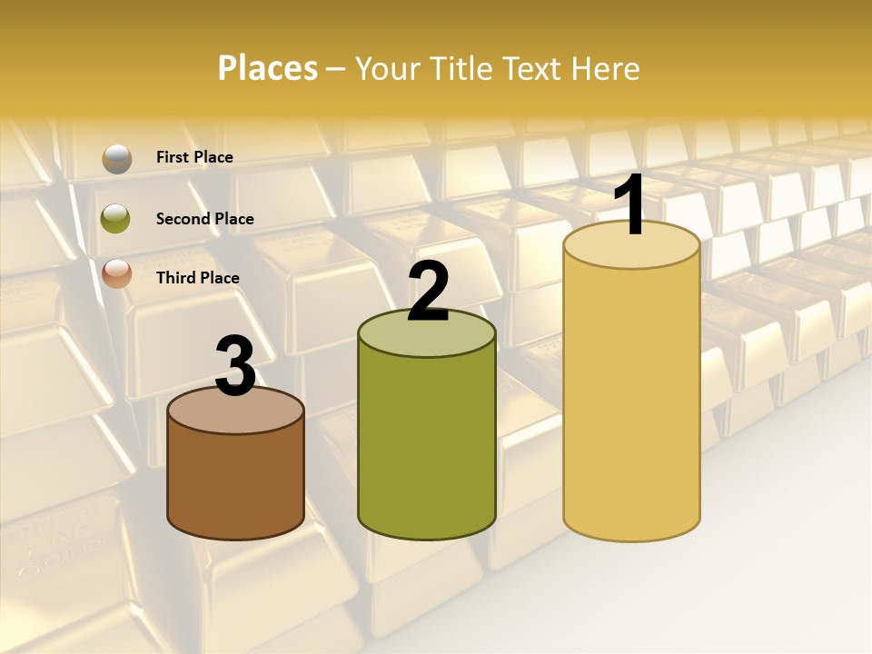 Gold Treasury Business PowerPoint Template