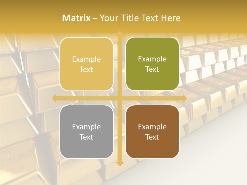 Gold Treasury Business PowerPoint Template